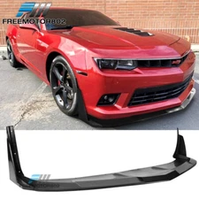 Fits 14-15 Chevrolet Camaro SS Front Bumper Lip+Winglets Unpainted PU 1LE Style