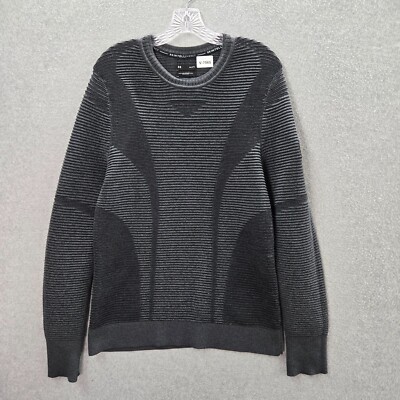 Under Armour Men Sweatshirt Large Gray Intelli Knit Phantom Crew Neck Pullover