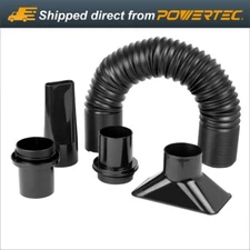 POWERTEC 2-1/4 Inch Flexible Dust Collection Hose and Fittings Kit (70208)