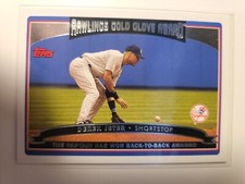 2006 Topps Derek Jeter GOLD GLOVE AWARD card #246