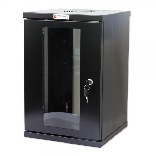 Armadio Rack 10'' a muro 9 unit&agrave; Nero