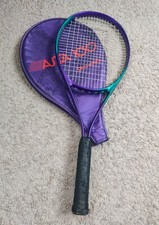 Spalding ASTA 100 Tennis Racquet Graphite 4 5/8 Racket with Cover Purple Teal