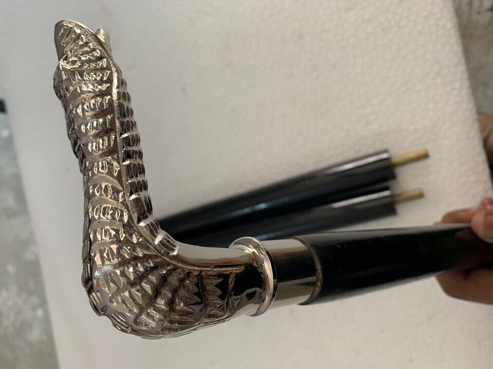 Nautical Solid Brass Designer Dolphin Handle wood… - image 8