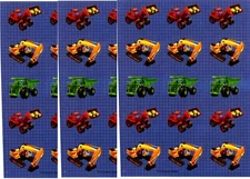 3 Sheets BIG TRUCK Construction Bulldozer Dump Truck Scrapbook Stickers