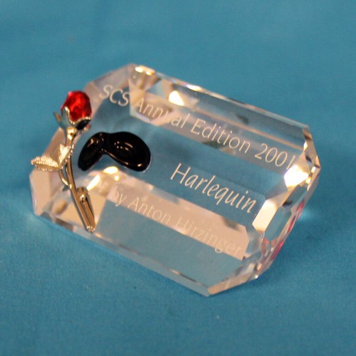 Swarovski Crystal Figurine, Plaque Harlequin, 2001 (276870) 2.2" MIB - Picture 3 of 4