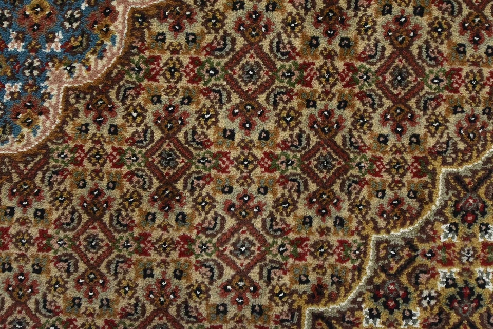Tabrizi Mahi Rug 8'10'' x 12'2'' Blue Wool Traditional Hand-Knotted Carpet - Image 4 of 4
