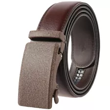 Classic Men's Cow Leather Belt Antique Automatic Buckle Strap Suit Gift Jeans