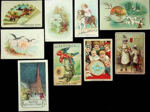NINE Victorian Trade Cards - BB-69