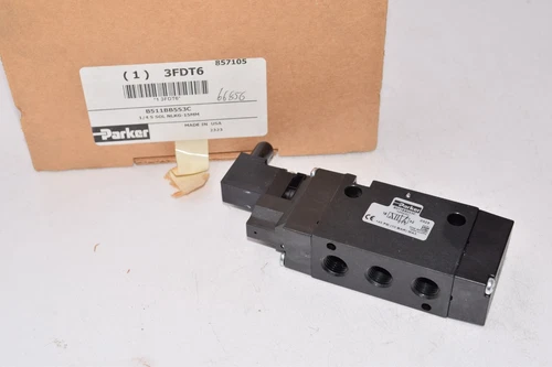 NEW Parker 3FDT6 Solenoid Air Control Valve 1/4'' 