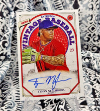 Tyson Neighbors - ON CARD AUTO - 2023 Onyx Vintage Baseball - OATH