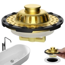 Stainless Steel Gold Bathtub Drain Stopper - ...