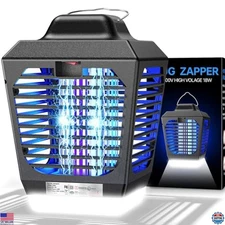 Outdoor Bug Zapper 2-in-1 Mosquito & Fly Killer with LED Light, Electric Trap