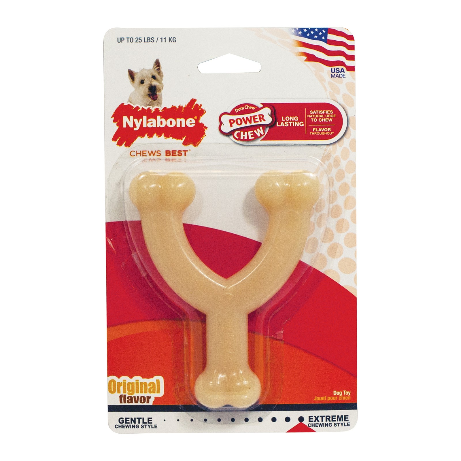 Nylabone Wishbone Dura Chew &ndash; Tough Chew for Aggressive Chewers, USA-Made