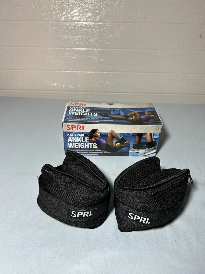 SPRI 2.5LB Pair of Ankle Weights Adjustable Neoprene Sand Filled and jump rope - Image 2 of 4