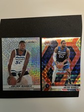 Lot of 2- Julius Randle 2024 Prizm Deca Mojo /25, Mosaic red gold /75, Wolves!!