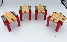 Thomas Friends Wooden Railway Train Tracks Red STACKING RISERS Lot of 4