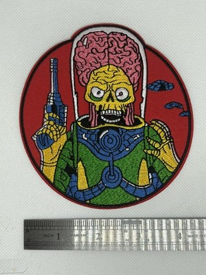 Mars Attack - LOGO - BÜGELBILD GEWEBT PATCH - Hochwertiger großer Aufnäher - Alien