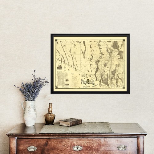 Old Map of Pima County, AZ 1893 - Vintage Arizona Art - Picture 4 of 29