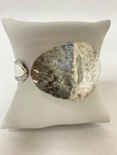 Silver Color Hammered Bracelet