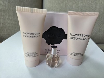 Viktor & Rolf Flowerbomb MINI PERFUME GIFT SET with Body lotion & Body Cream-NWB