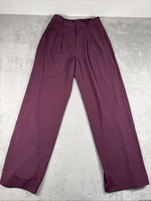 French Connection Pleated Pants Burgundy Professional Career Preppy Women 6 NWT
