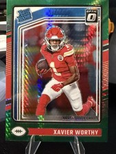 2024  Donruss Optic - Rated Rookie Xavier Worthy #300 Green Hyper Prizm (RC)