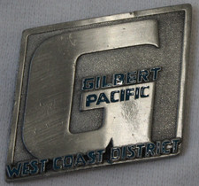 OWNCO Belt Buckle Gilbert Pacific West Coast District Silver