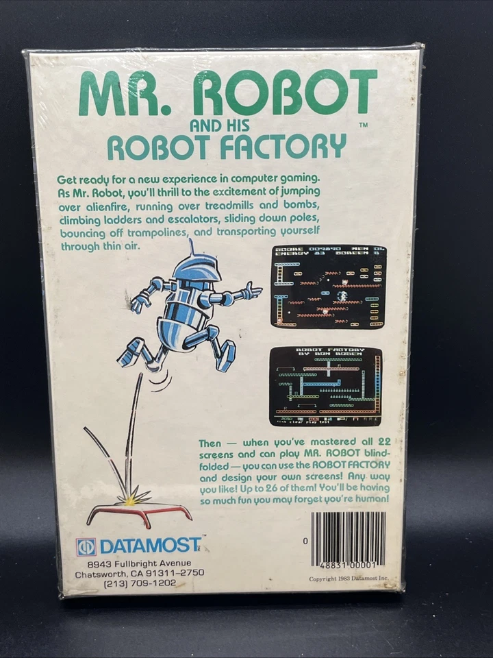 Mr. Robot And His Robot Factory, Commodore 64, Datamost, 1983, Rare Collectible - Image 2 of 2