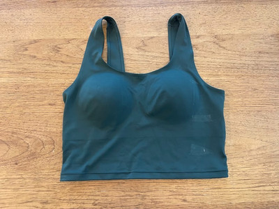 PINK Victoria's Secret Deep Green LARGE DD Relay Longline Lined Sport Bra VS