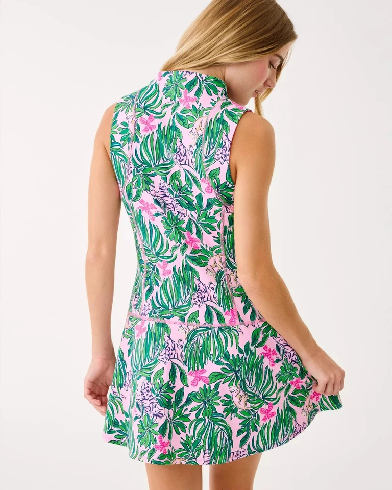 NWT Lilly Pulitzer UPF 50+ Luxletic Racquet Active Dress Color: Conch Shell Pink - Image 3 of 4