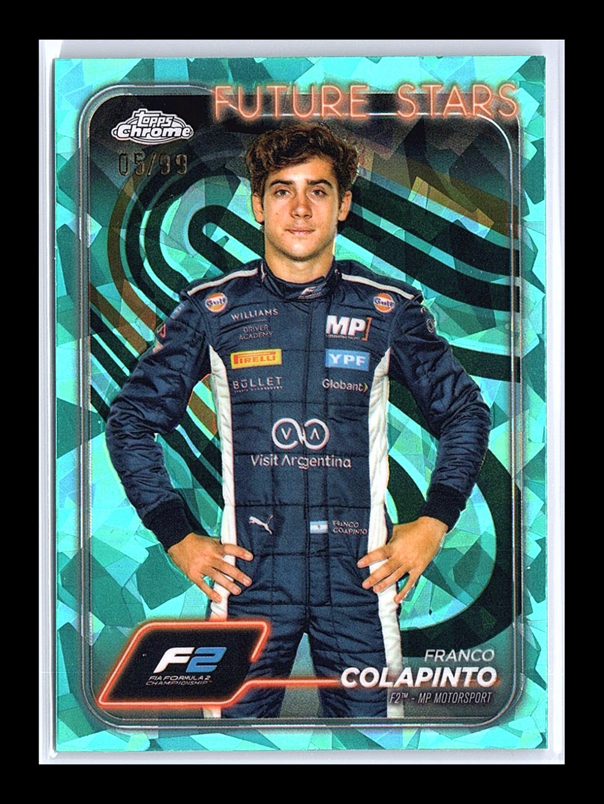 2024 Topps Chrome Sapphire Edition Formula 1 24 Franco Colapinto Aqua 05/99