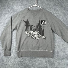 Disney Parks Magic Kingdom Mickey Mouse  Castle Graphic Sweatshirt Gray