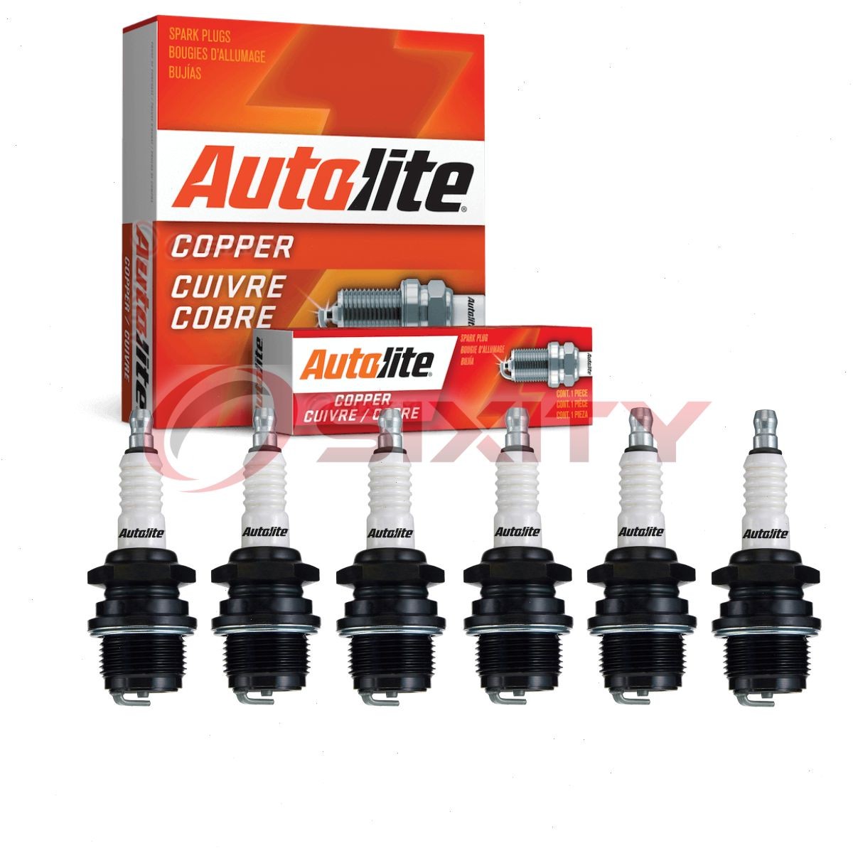 6 pc Autolite Copper Core Spark Plugs for 1930 Studebaker Commander 4.1L L6 ih