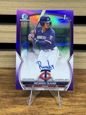 2023 Bowman Chrome Autographs Ricardo Olivar #CPA-RO (AU, RC) Purple /250