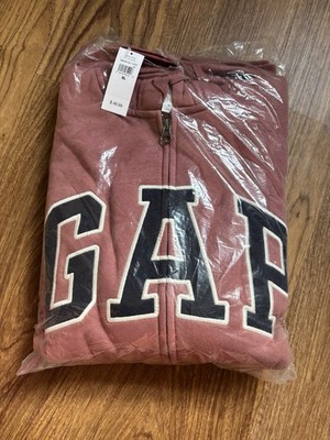 GAP Hoodie XL Full Zip Heritage Logo Red Clay Sweatshirt New With Tags