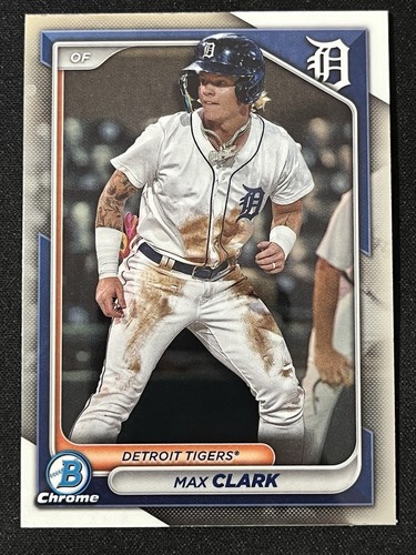 2024 Topps Bowman Chrome Prospects Max Clark #BCP-74 Detroit Tigers - Picture 1 of 2