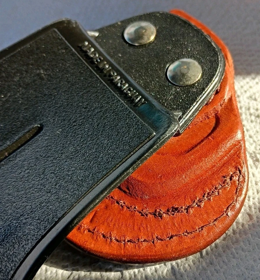 ARMAMENT TAGUA Paddle Leather Holster for S&W Bodyguard 380 w/ Laser Right Brown - Image 3 of 4