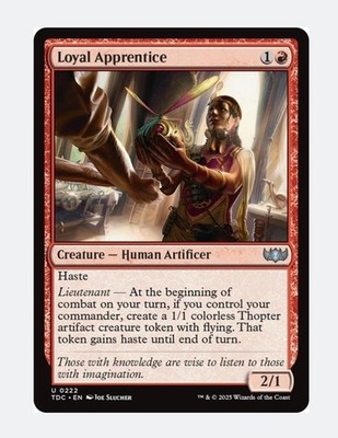 Loyal Apprentice | MTG Tarkir Dragonstorm TDC | Red Human Artificer Haste | NM
