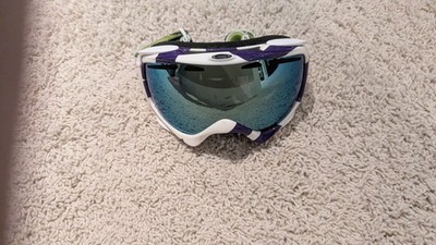 Oakley Elevate Ski Snowboard Goggles White/Purple/Green - Low Bridge
