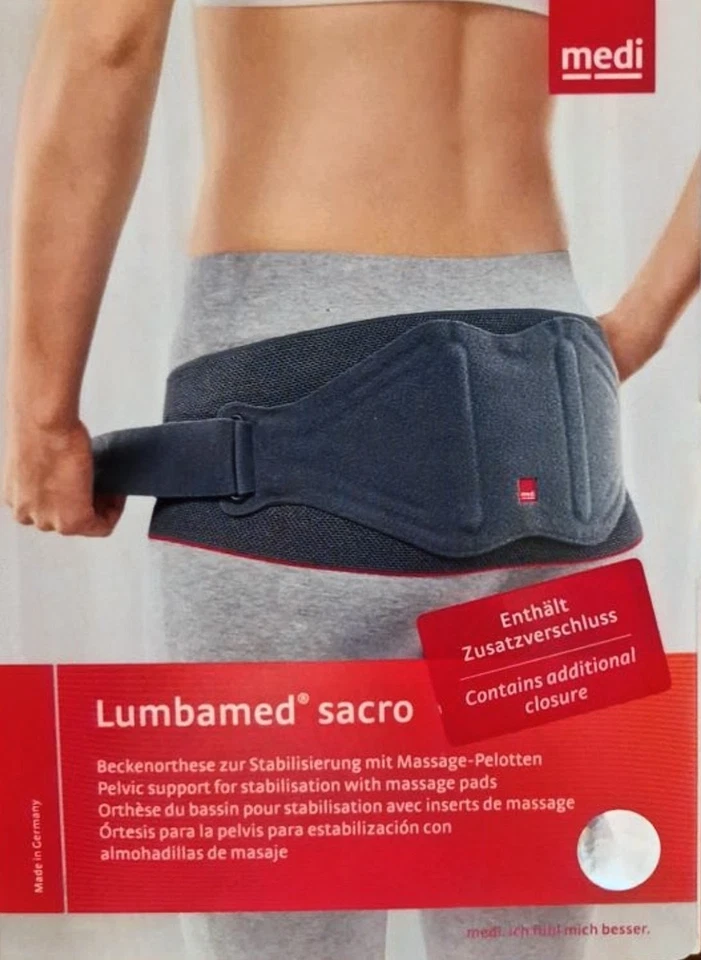Medi Lumbamed sacro Beckenorthese Gr. I, Massage-Pelotten inkl. Zusatzverschluss - Bild 1 von 4