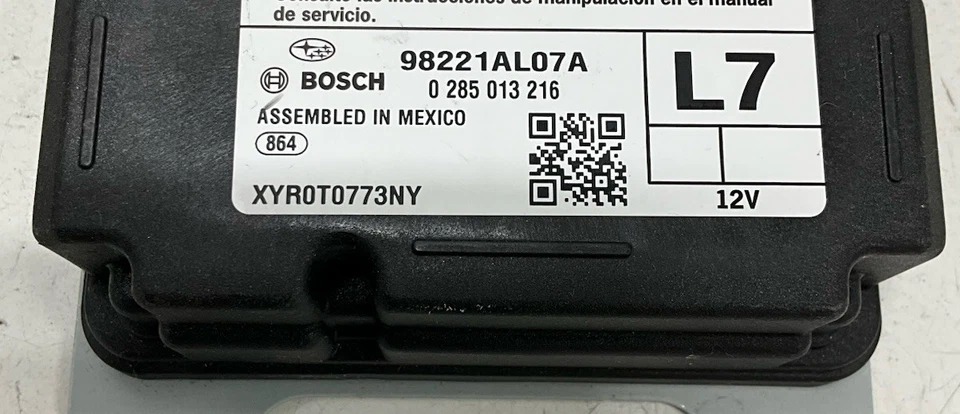 2017 SUBARU OUTBACK módulo de controle de saco de impacto 98221AL07A FABRICANTE DE EQUIPAMENTO ORIGINAL - Imagem 3 de 4