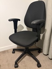 Black Ergonomic Office Operator Chair Height Adjustable Eclipse XL Black
