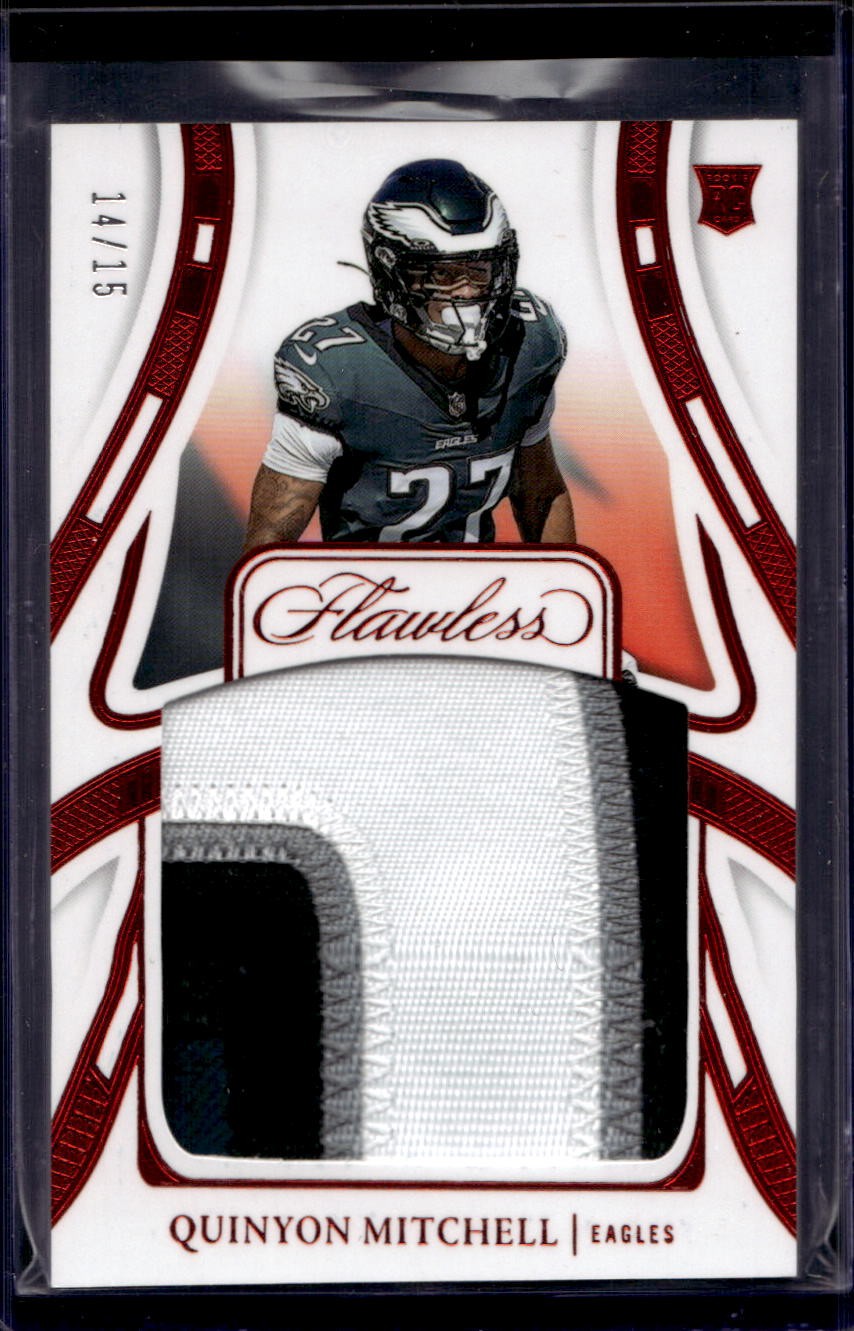 Quinyon Mitchell Panini Flawless Rookie Patches #FRPQML Ruby
