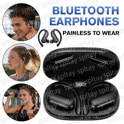 TWS Handy Kopfhörer Bluetooth 5.4 Stereo Sport Kabellos Headset mit Mikrofon Neu