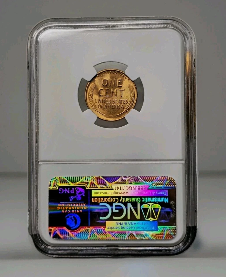 1949-S Lincoln Wheat Cent NGC MS67RD Full Red Gem BU 1C Coin Sharp Key Date - Image 3 of 3