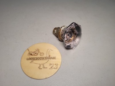 Harley Davidson Chopper Purple Hue Glass Brass Shift Knob Handle Shifter Panhead