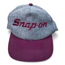 Vintage SNAP-ON TOOLS Snapback Hat Men's Denim Embroidered Cap Adjustable Grey