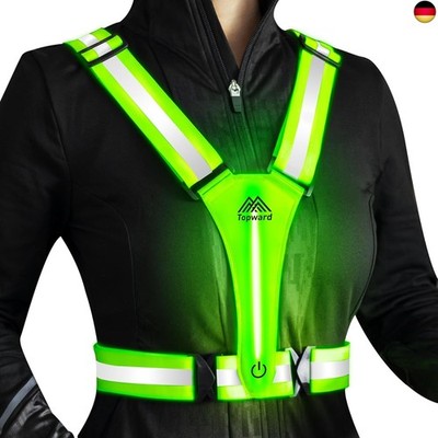 Topward High Visibility Safety Vest for Bicycle Car Running Vest Jogging,