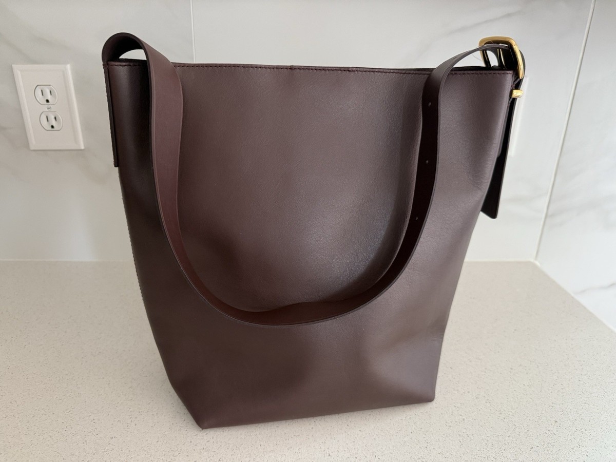 Madewell Essentials Leather Tote Chocolate Raisin Brown | eBay