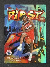 Tre Johnson III 2025-26 Topps Finest First Sky Blue Refractor RC /150 #F-6